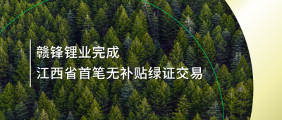提升绿电占比，尊龙凯时人生就是博锂业完成江西省内首笔无补贴绿证交易